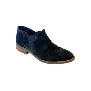 Clarks Camzin Mix Black Suede Slip-On Ankle Booties 8M